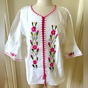 Embroidered blouse from Mexico.
